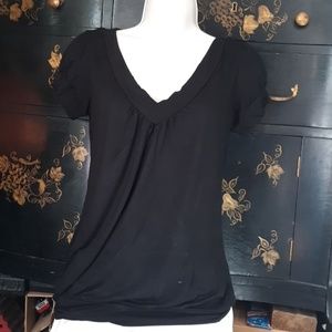 Black V Neck Tee M